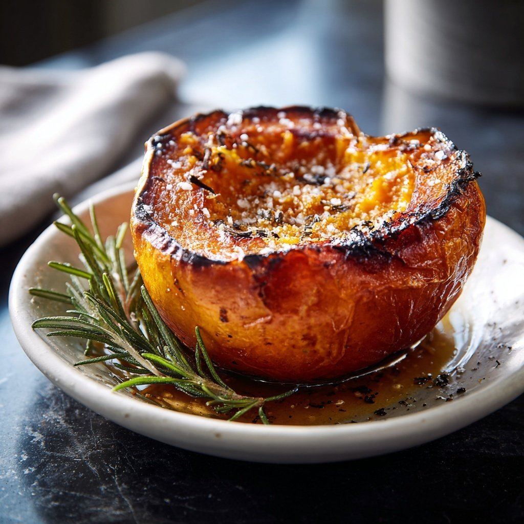 Ofen Kürbis Mit Rosmarin