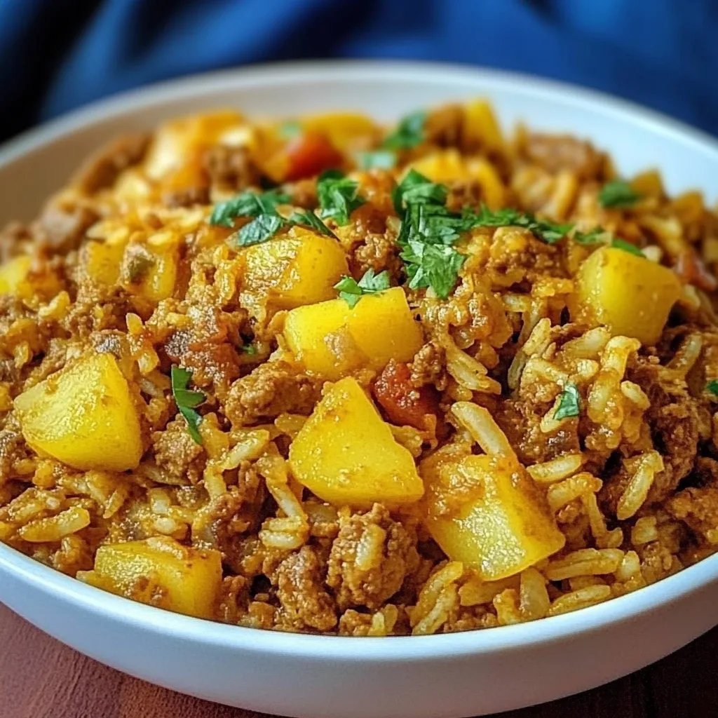 Curryreis mit Hackfleisch