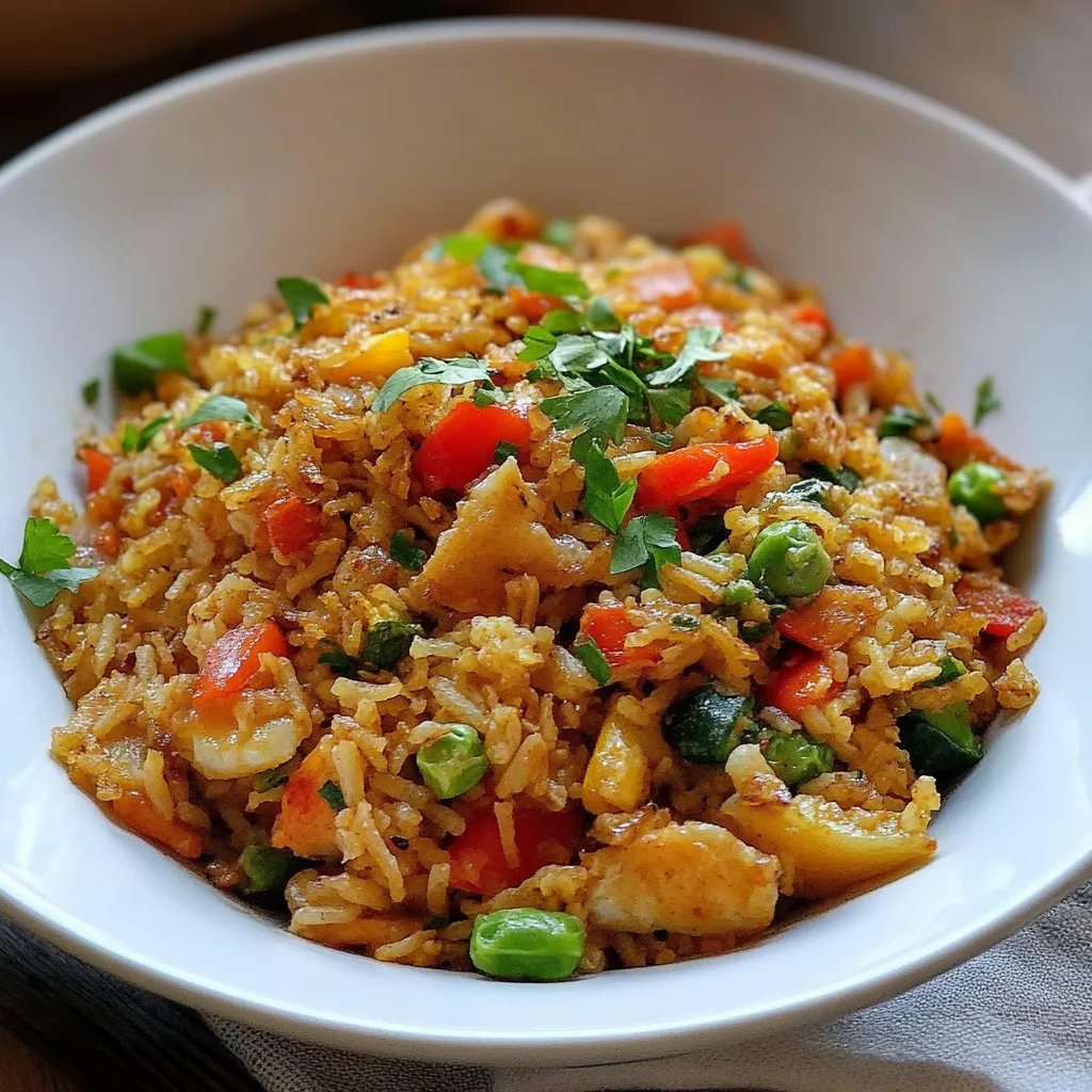 Gebratener Reis mit Ei und Gemüse