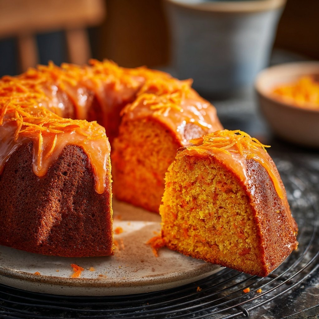 Karottenkuchen Mit Orangen Glasur