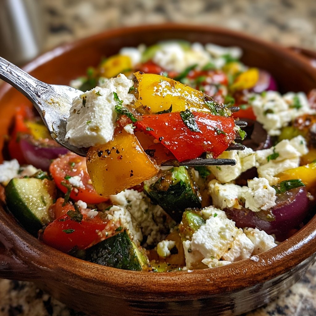 Gesund & Leicht Mediterrane Gemüsepfanne mit Feta