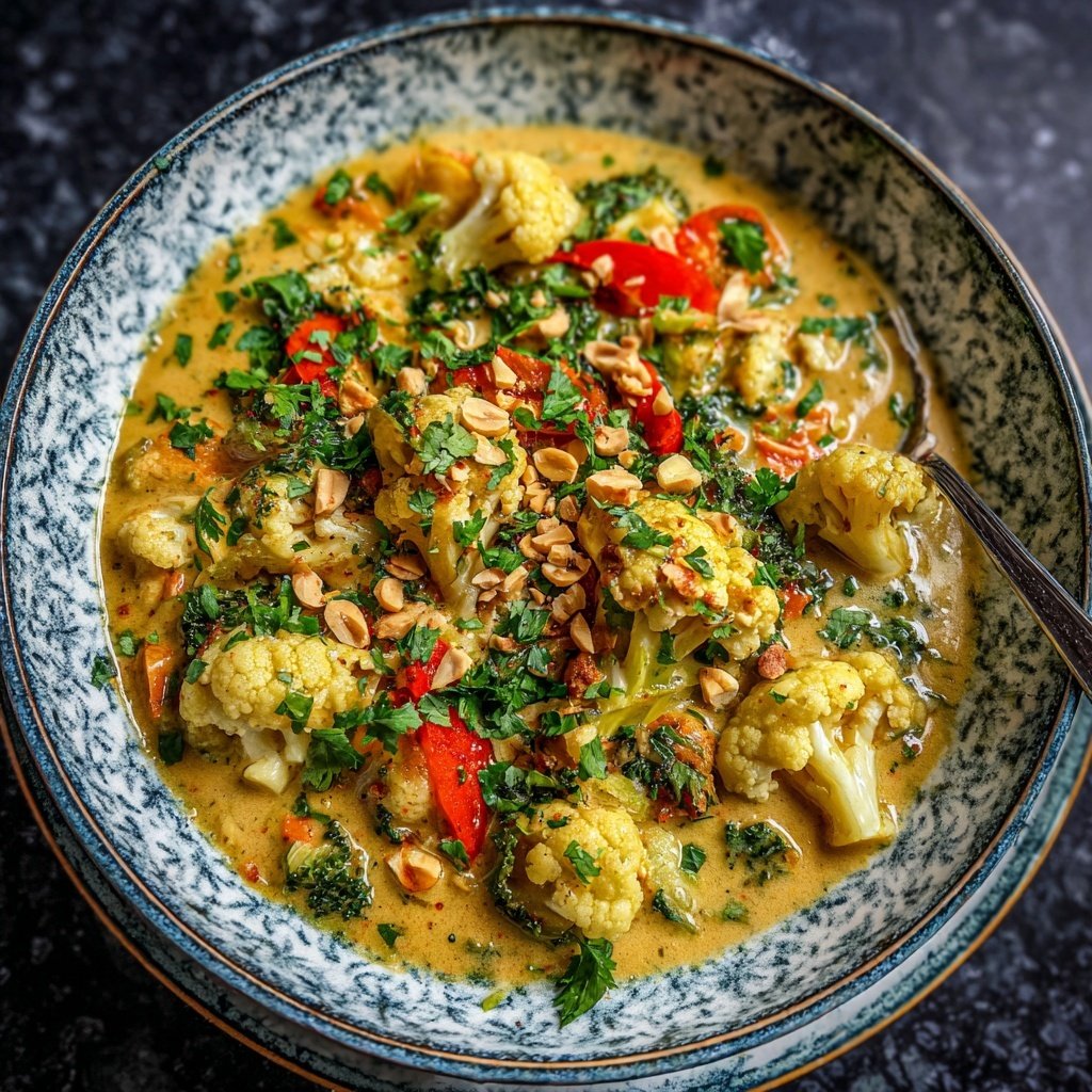 Blumenkohl Curry Mit Erdnussnote