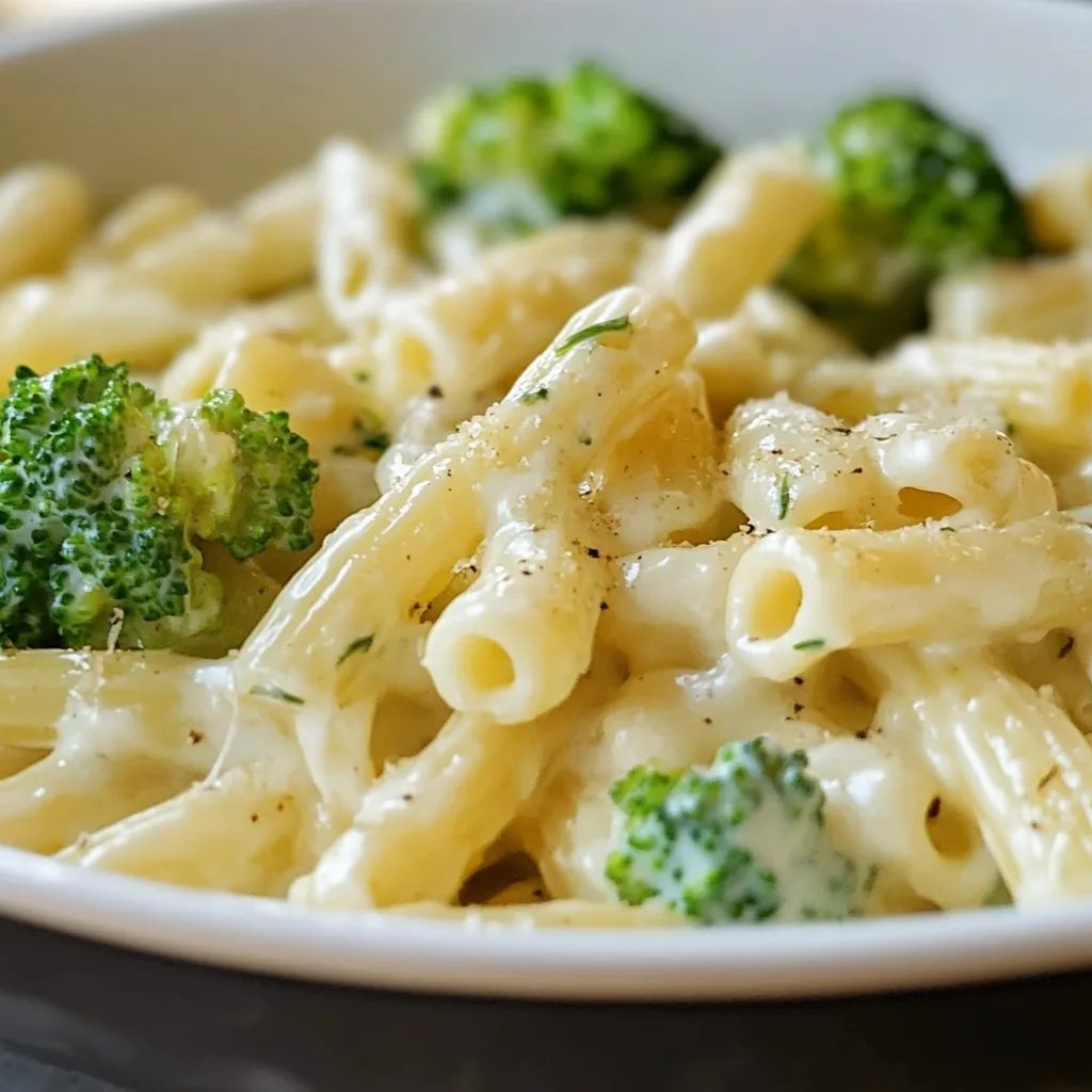 Nudeln mit Brokkoli in Sahne Soße