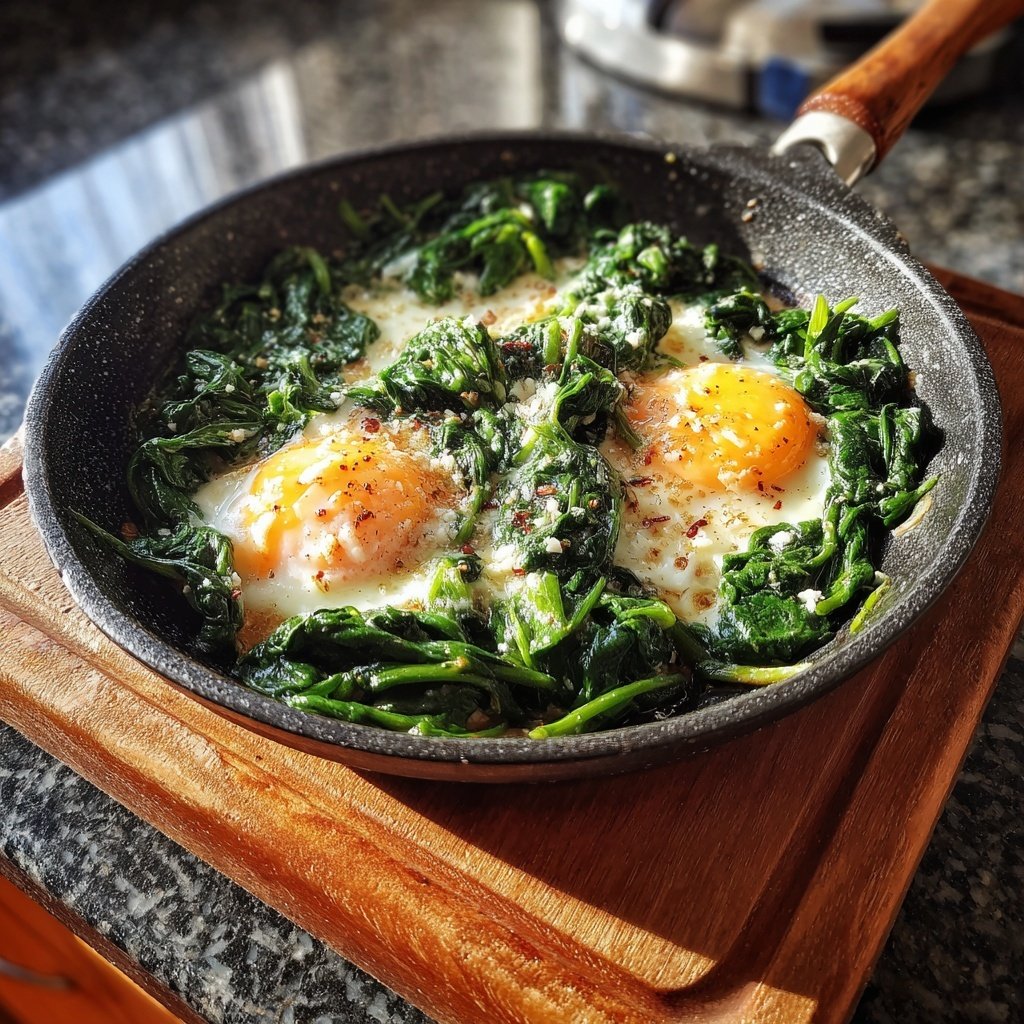 Kalorienarme Spinat Pfanne Mit Ei