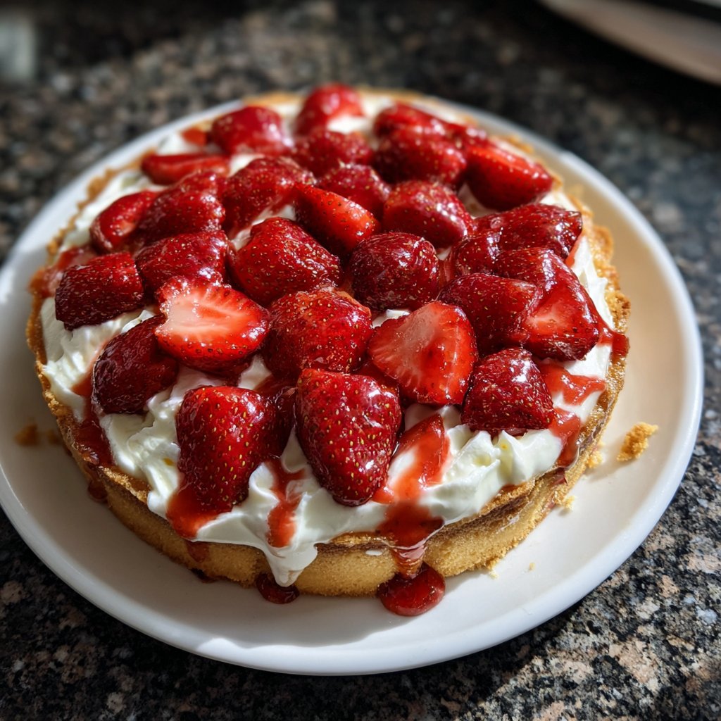 Erdbeerkuchen Mit Sahne
