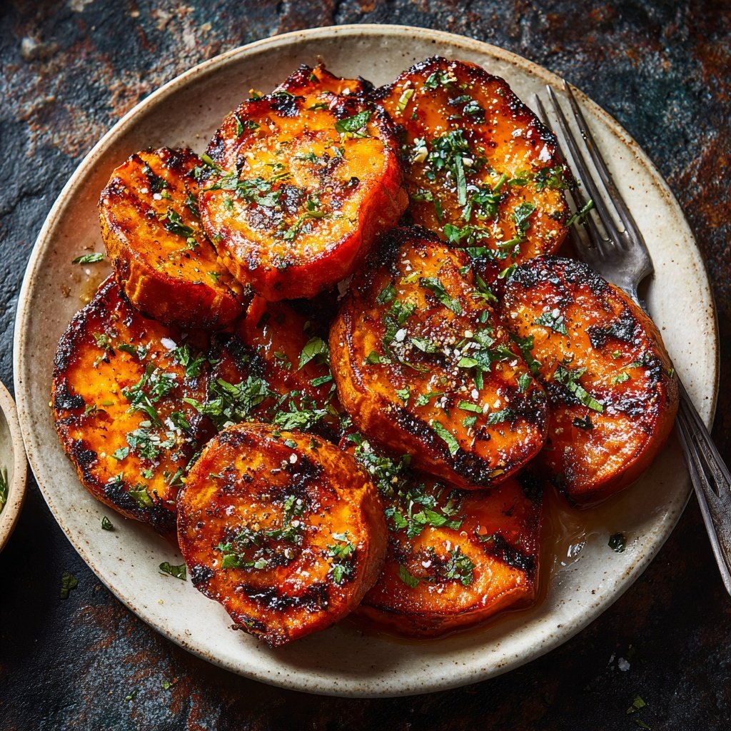 Gegrillte Süßkartoffeln